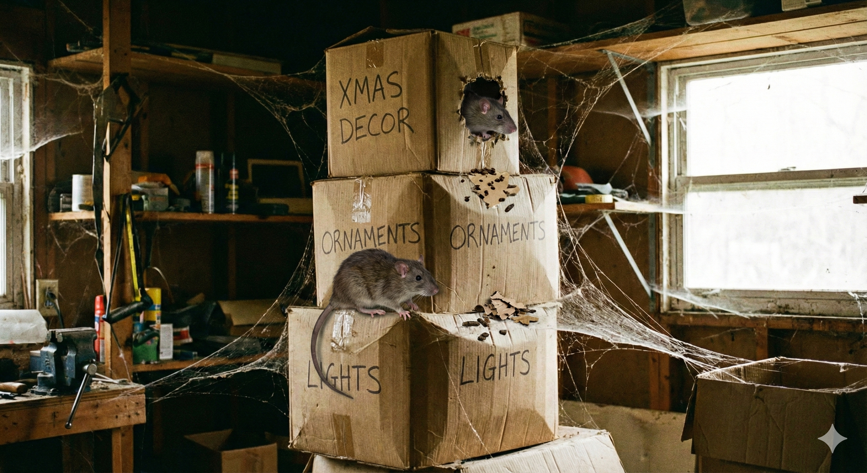 Roof Rat nesting in insulation