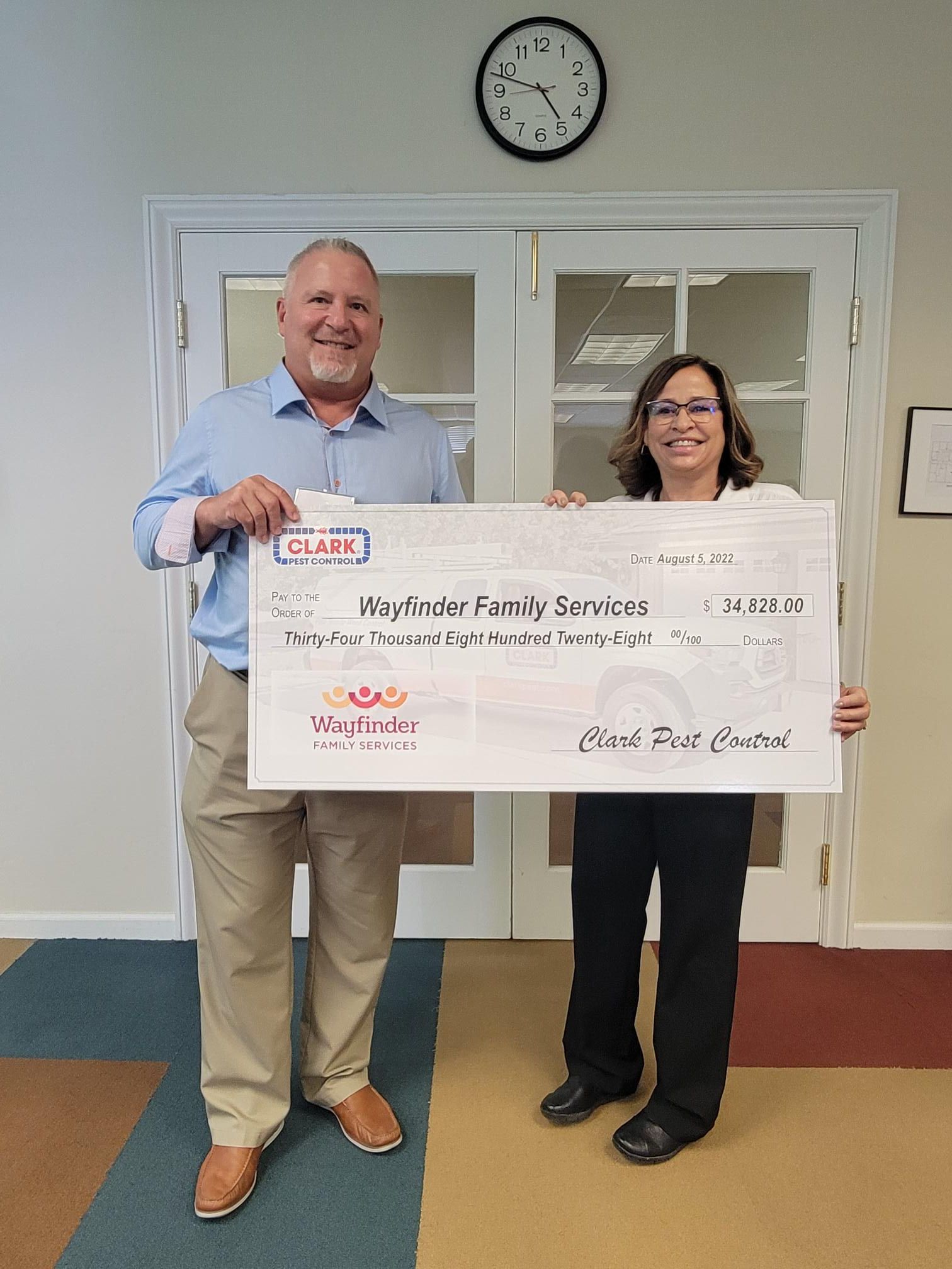 Clark employees generously donate to Wayfinder Family Services.